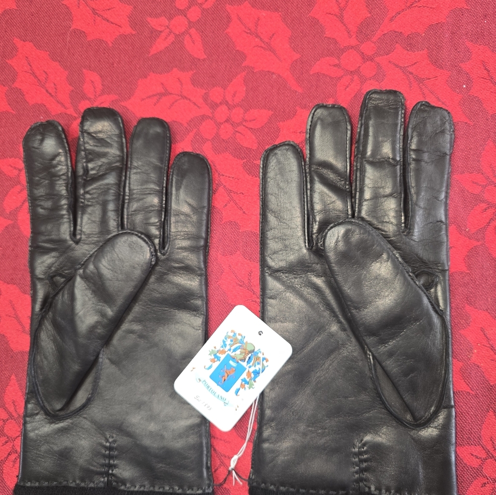 Cashmere lined leather gloves Portolano